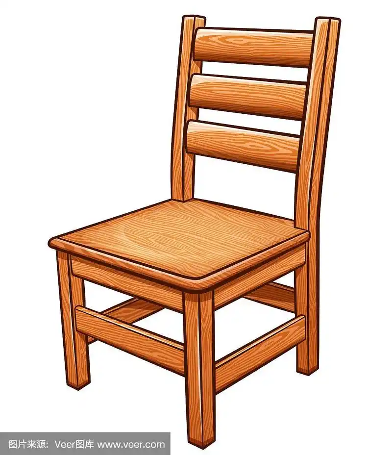 白色背景上的矢量椅子