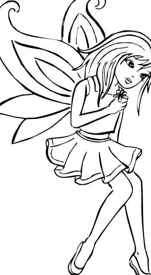 儿童简笔画小天使公主