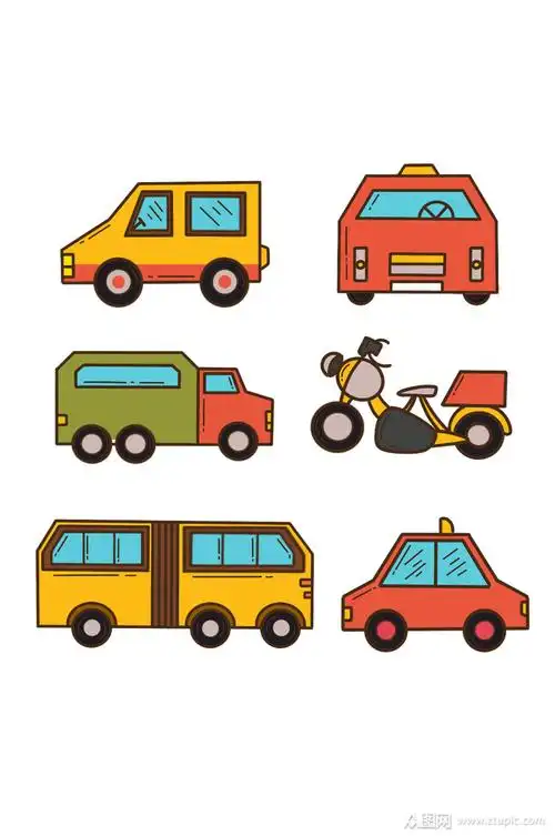 手绘卡通教学汽车素材模板下载-编号444770-众图网