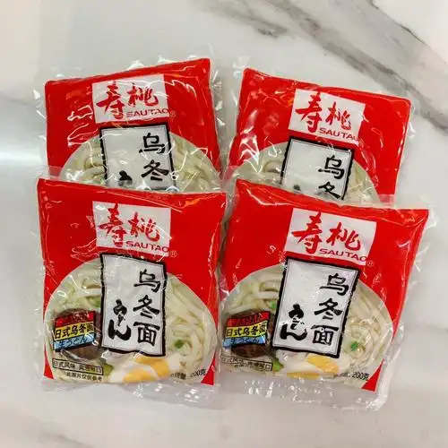 寿桃牌 日式乌冬面200g整箱30袋装速食面条批发配酱料!