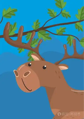 动物, 设计元素的横幅, 传单, 标语牌, 贺卡, 卡通风格插画-正版商用