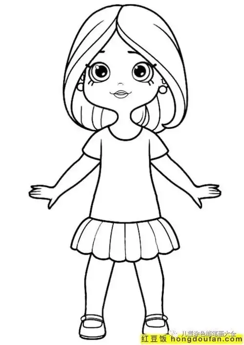 超萌超简单卡通女孩画法可爱(109张超极简案的q版娃娃小女生小姐姐