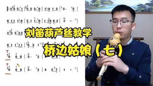刘笛葫芦丝教学《桥边姑娘》7滑音技巧讲解