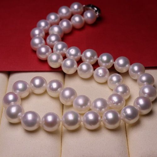 无核天然珍珠项链女高档复古宫廷真珍珠项链毛衣链妈妈款颈链节日