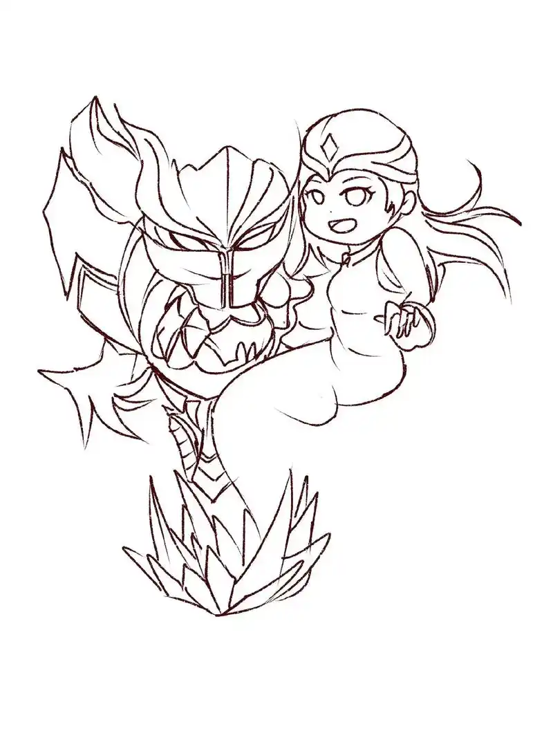 手绘王者荣耀干将莫邪.#图文伙伴计划 #王者 #王者干将 # - 抖音