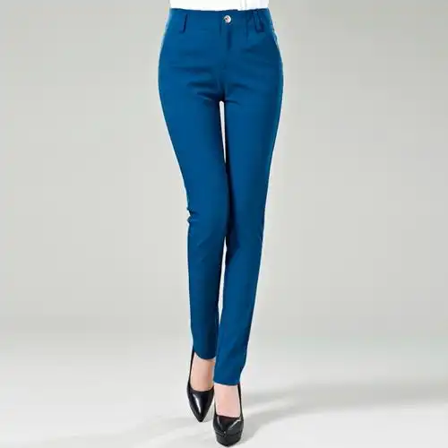 新颖哥弟面料女裤2021春秋秋装新款正品四面休闲裤