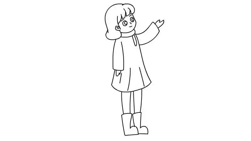 漫画女孩简笔画怎么画简单又漂亮 - 童乐福儿童网