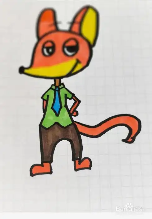 斯拉格精灵波比可爱简笔画