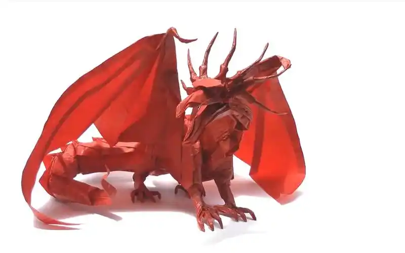 【搬运折纸】no_81_古代龙 设计者:神谷哲史 视频录制者:mariano