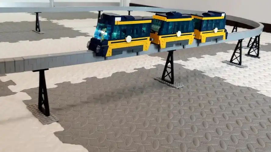 【乐高式积木moc】心湖城单轨列车_哔哩哔哩_bilibili