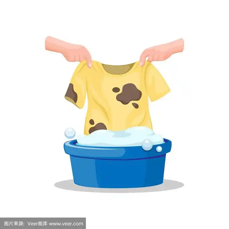 绘画插图,t恤,洗衣服,卡通,手