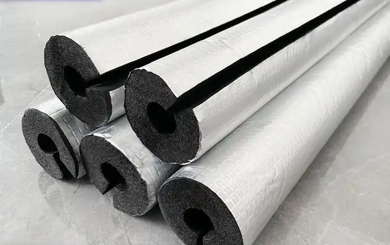 水管保温套开口自粘铝箔橡塑管棉太阳能隔热材料加厚防冻保温套