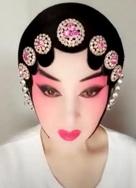 戏曲旦角化妆 晋剧青衣演员张万芳-快手直播1