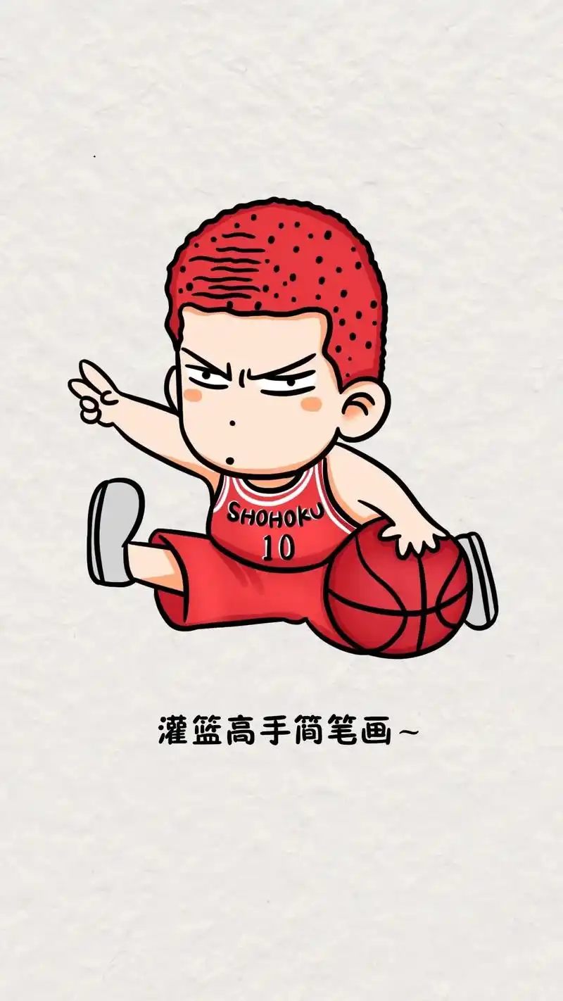 灌篮高手简笔画q版头像.#跟着抖音学画画 #一学就会系列 # - 抖音