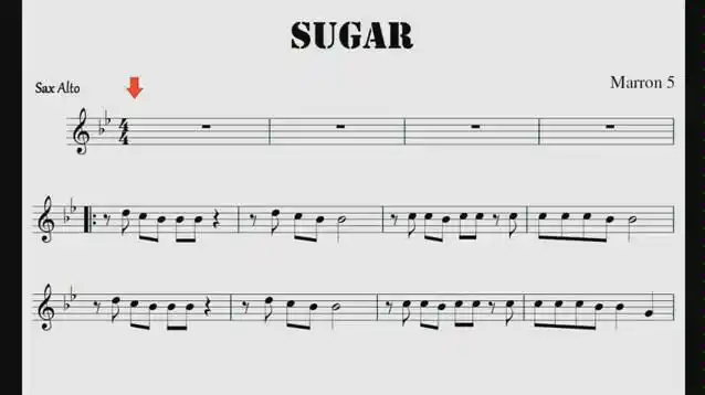 【萨克斯谱】sugar