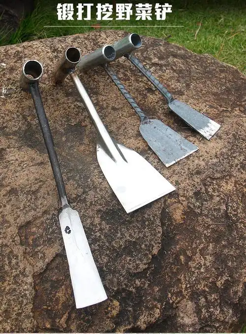 挖野菜铲子老式锻打种花工具挖土除草器农用挖大蒜家用松土铁铲锹虎雀