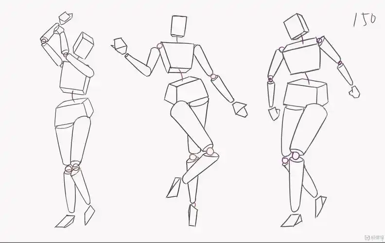 标人体方块—美术入门人体结构训练