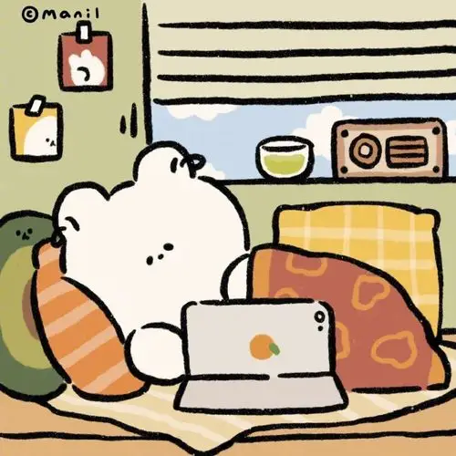 "生活很讨厌 还好我可爱."ins:manil_illust