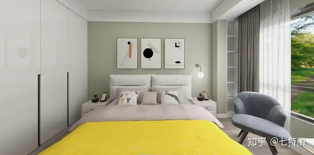 卧室无缝墙布颜色挑选墙布十大品牌七特丽告诉您