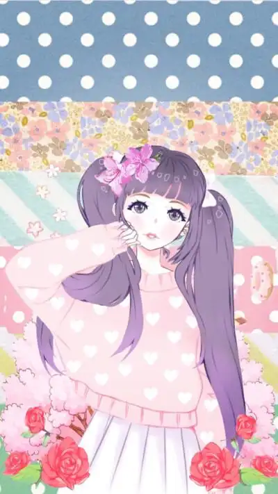 影视 女生 q版 微信 qq 微博 )女孩 韩国唯美插画手绘动漫卡通可爱