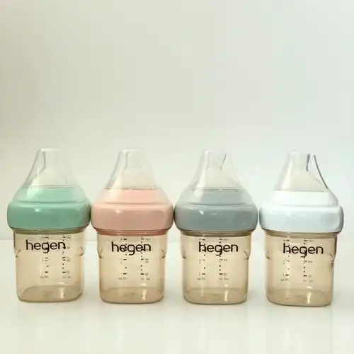 现货hegen赫根奶瓶ppsu粉色绿色马卡龙150ml240ml水杯奶瓶