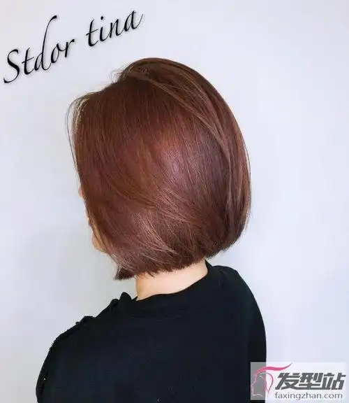 玫瑰咖啡色染发发色图片 浑然天成的气质发色(3)_发型站_最新流行发型