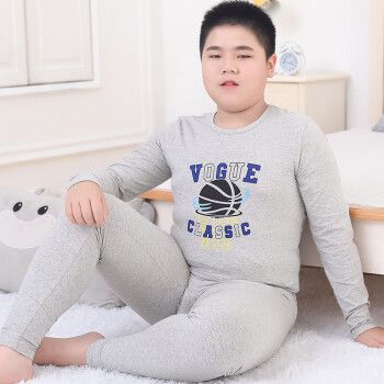 男女童大码衬衣衬裤家居服纯棉内衣套装小学生男孩穿的5-6-9岁大码