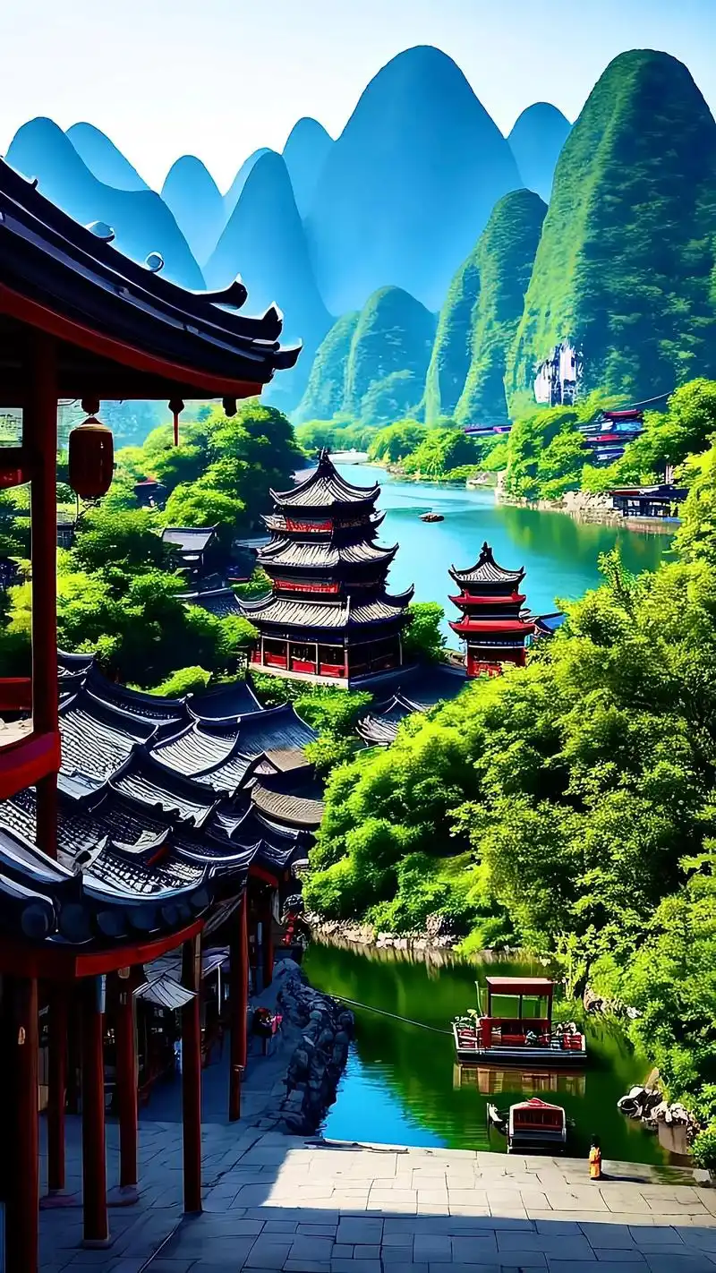 桂林山水甲天下,人间仙境美如画!#原创作品 #感受大自然的气 - 抖音