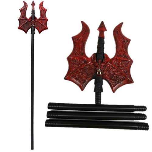 万圣节死神镰刀武器道具恶魔牛角叉斧头cos舞台表演关公刀三叉戟