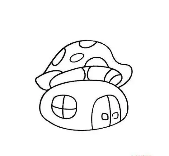 儿童简笔画房子涂色