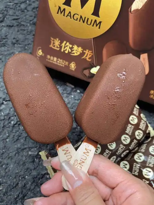 巧克力控都给我去吃迷你梦龙香草口味冰淇淋一盒里面有66615根