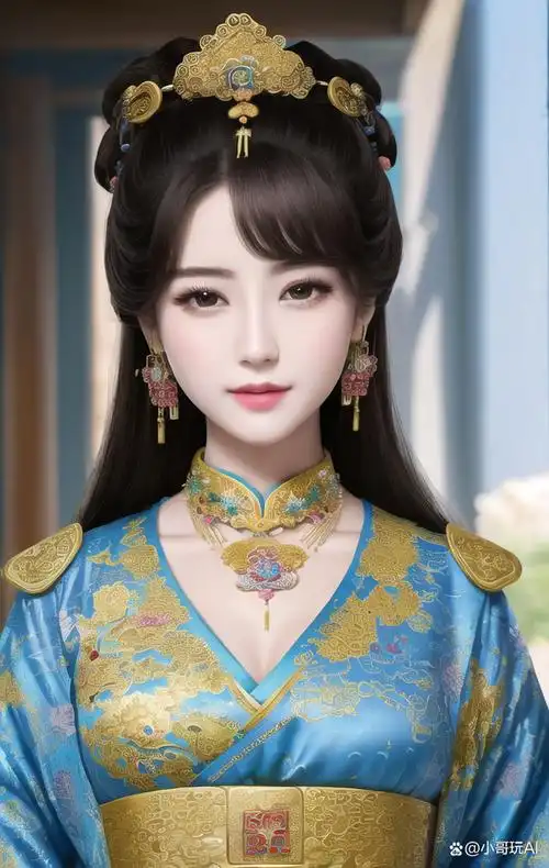 在古代宫廷建筑内,华丽的汉服成为了美丽的代名词.