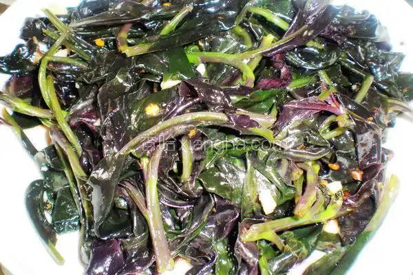 凉拌紫背天葵的做法_菜谱_香哈网