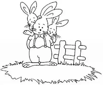 兔子的耳朵简笔画