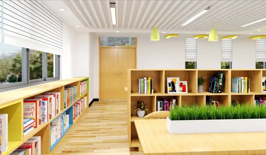 校品数科 | 校园图书阅览室设计,原木清新收纳强_环境_孩子_发展