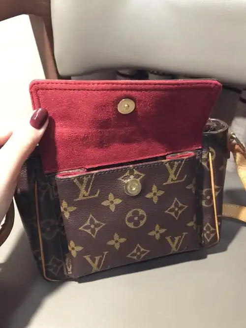 lv路易威登老花豆腐包小方包日本中古包m51165