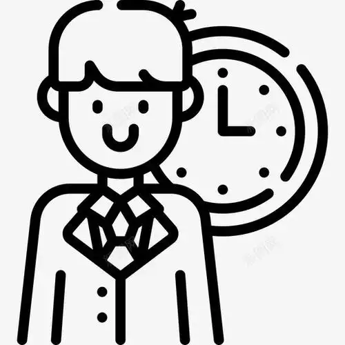 时钟领导力39直线型图标