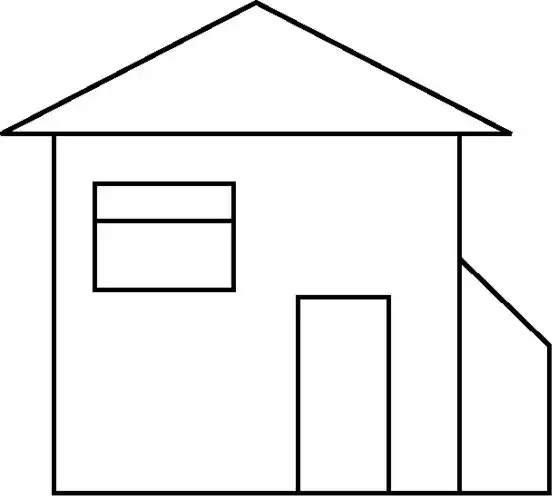 房子简笔画正方形