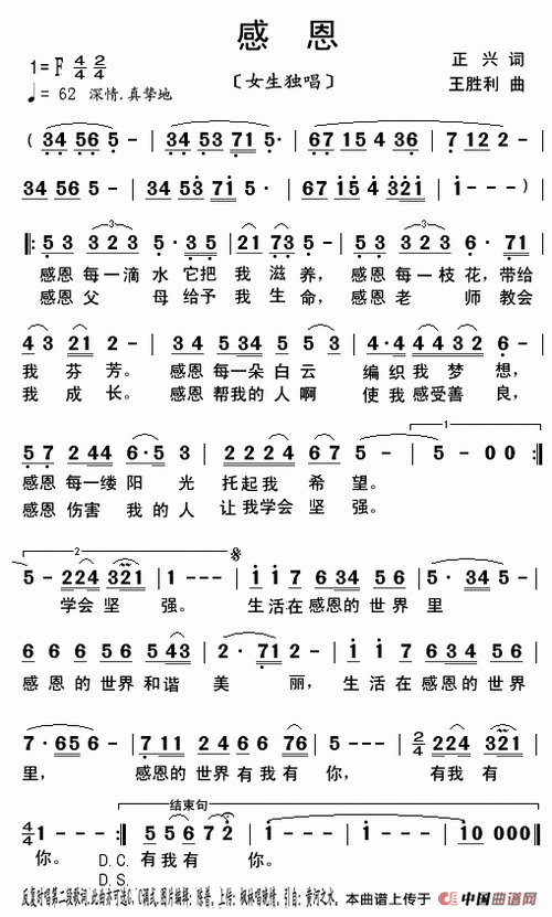 歌谱上传信息:zyjhbq(传谱)查看更多>>(感恩(正兴〔法师〕词 王胜利曲