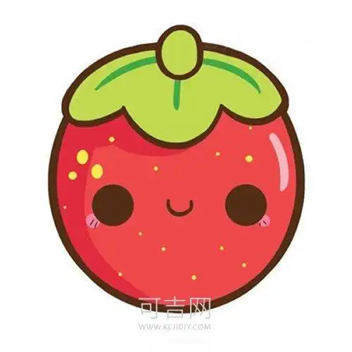 儿童简笔画卡通草莓怎么画彩色简单卡通草莓简笔画卡通草莓简笔画图片
