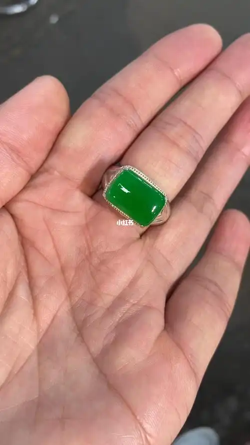 满色大气男士翡翠戒指