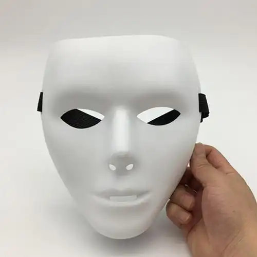 空白面具 jabbawockeez假面舞团面具白脸舞蹈抖音同款纯白色街舞空白