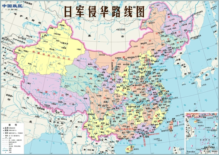 日军侵华路线图