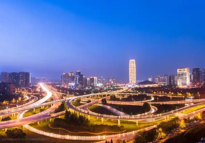 郑州cbd全景 风光 风光 夜景 城市 郑州