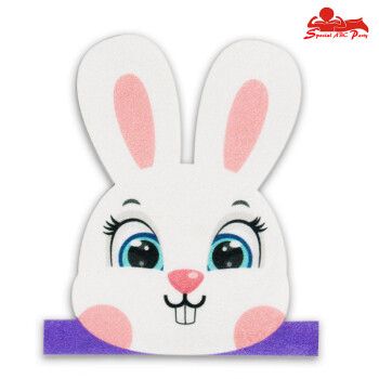 动物头饰狐狸老虎龟兔赛跑山羊猴子大灰狼幼儿园表演道具 卡通小白兔