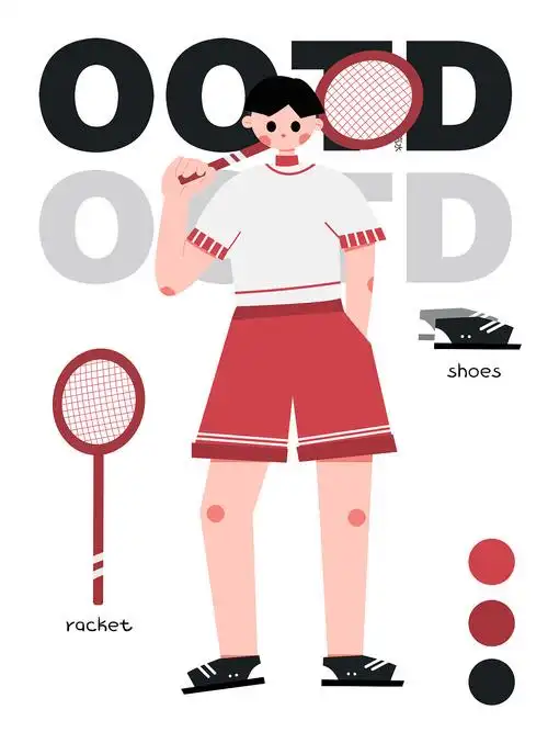 扁平化风格插画人物