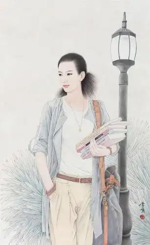 当代画家李鸣和他的工笔人物画