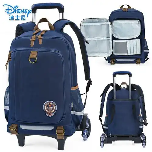 实话讲讲迪士尼(disey)拉杆书包男女小学生书包儿童减负防水三轮可爬