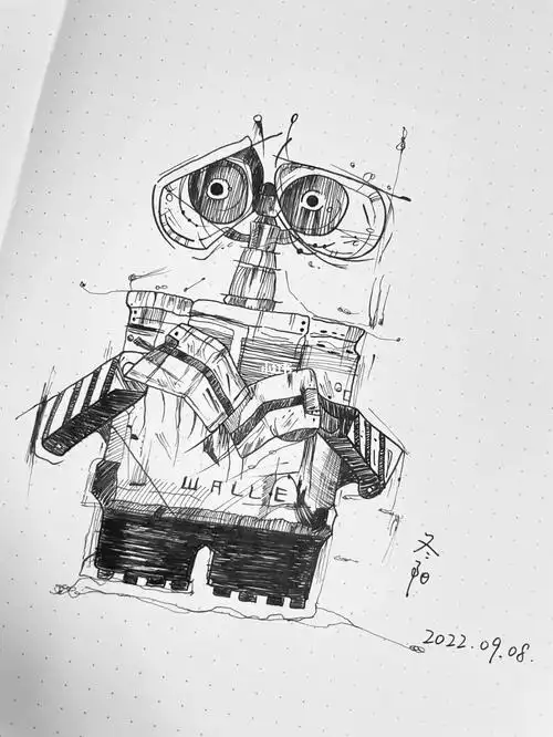 针管笔临摹机器人总动员