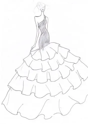 要求根据实物服装图绘制素描图(或其它表现方式)